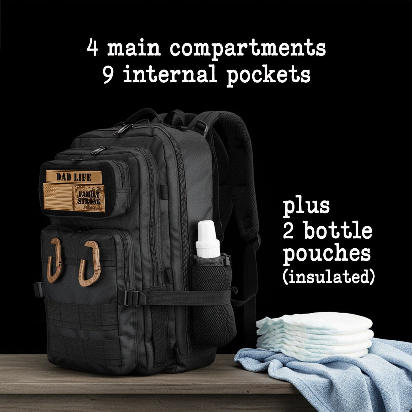 JUG.30L Dad Bag Backpack - Black